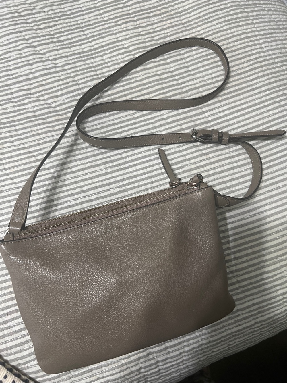 Vince Camuto Taupe Leather Crossbody Bag - Women